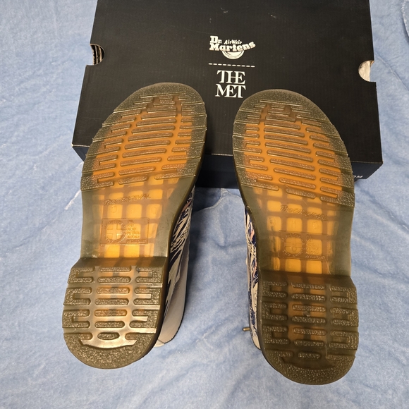 Dr. Martens Women's Blue and Cream Boots - Picture 7 of 8